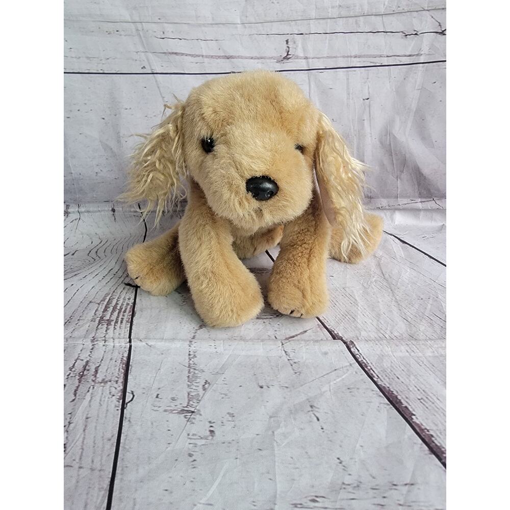 TY 1996 Classic Corky The Cocker Spaniel Dog 10in Plush Stuffed Animal Toy Tan